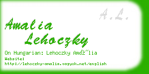 amalia lehoczky business card